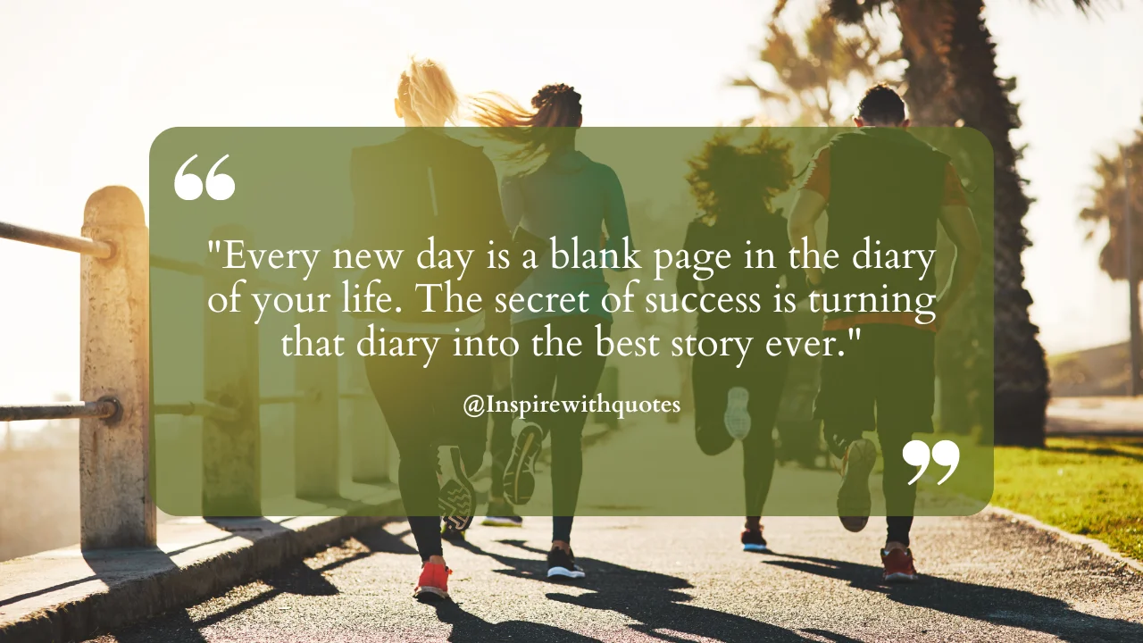 Every new day is a blank page in the diary of your life. The secret of success is turning that diary into the best story ever